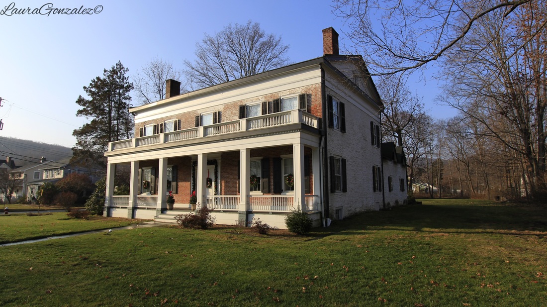 Oblique view of Harmony Hall in Sloatsburg
