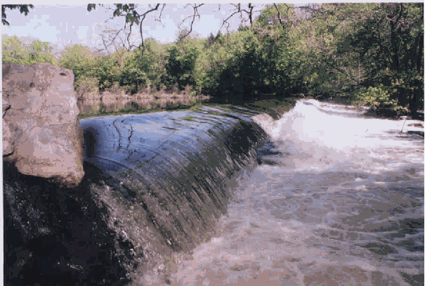 Historic Sloat family dam on the Ramapo River